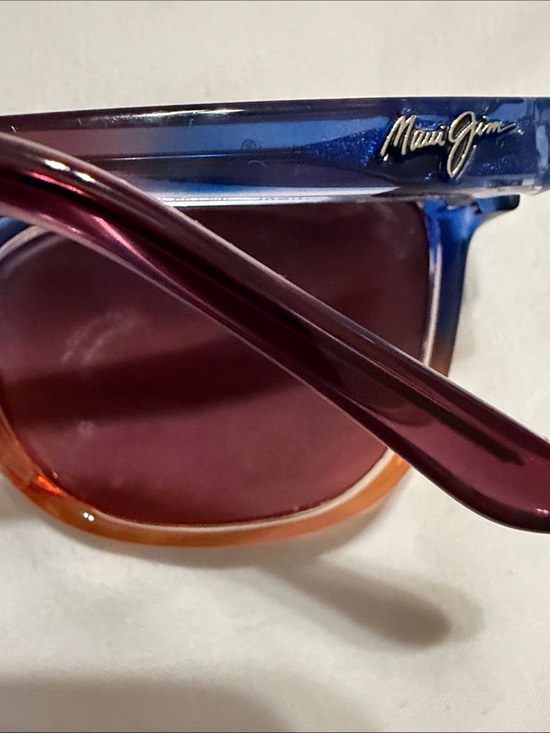 Maui Jim Blue-to-Orange Gradient Cat Eye Sunglasses with Brown Lenses main image 7